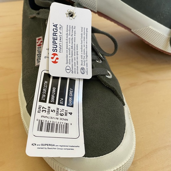 Classic Superga in Charcoal Gray Suede